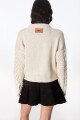 Sweater Leather Sakura Crudo