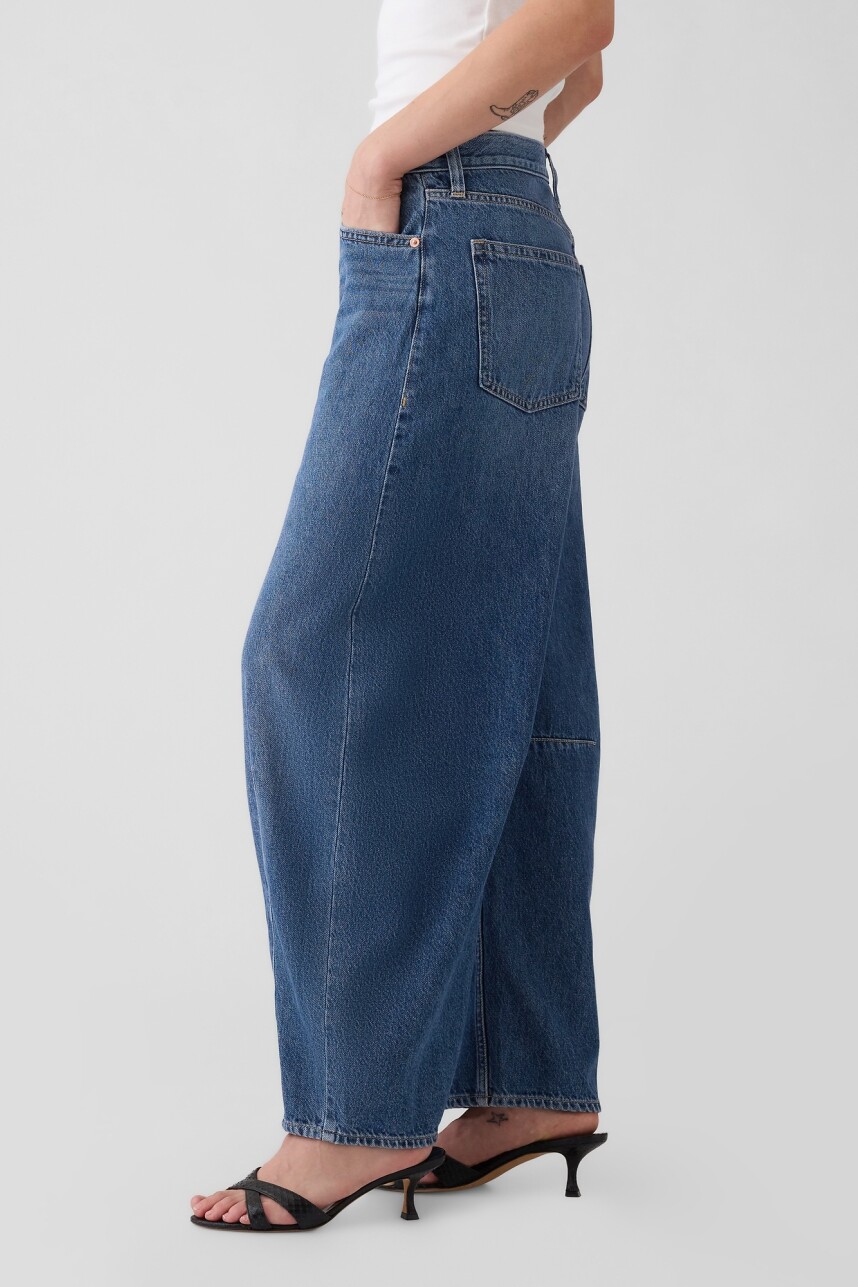 Jean Horseshoe Mujer Dark Indigo