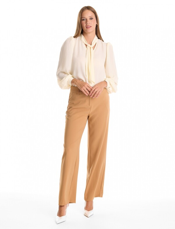 Pantalon Wide Leg BEIGE OSCURO