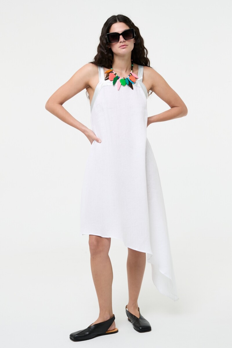 VESTIDO ASIMETRICO Blanco