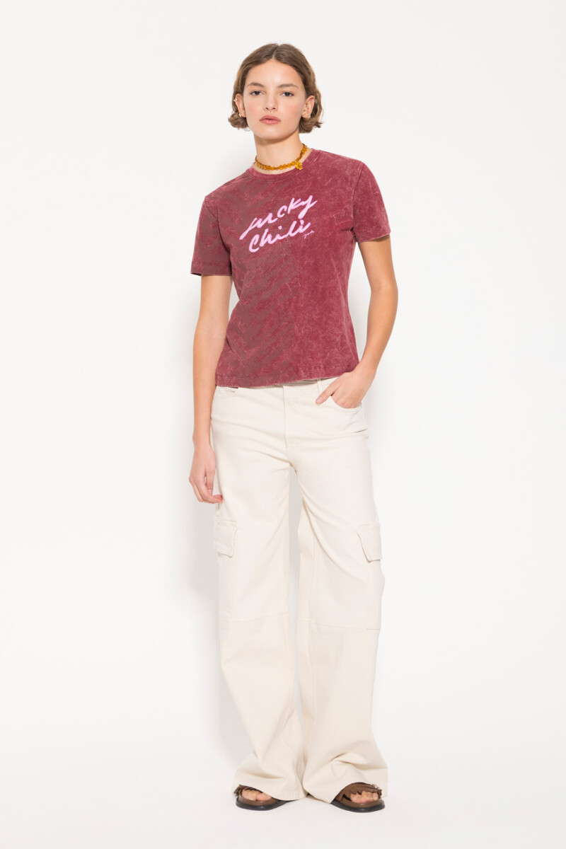 REMERA LUCKY Bordo