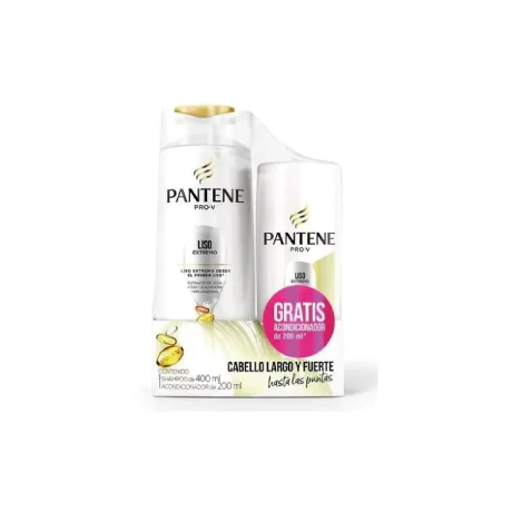 Pack Shampoo 400ml + Acondicionador 200ml PANTENE Liso Extremo