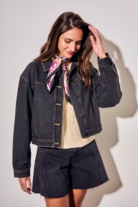 Campera Denim Jean Gris