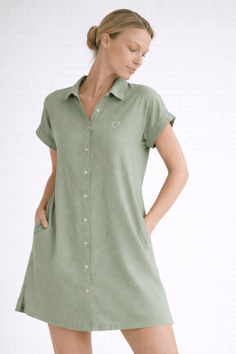 Vestido Pupa - Viscosa Suave con bolsillos Verde