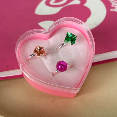 Set N48 Sorpresas X24 Corazón 3 Anillos Joya Cotillón Cot002041