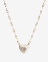 Cadena Corta con Dije Strass Collar Con Dije Cubic - Dorado