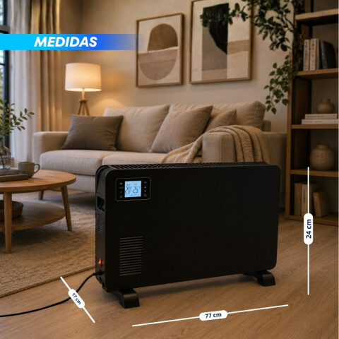 CONVECTOR DE PISO JAMES - CP2300WDBK Negro