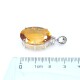 Colagante oro 14k blanco , citrino y brillantes Colagante oro 14k blanco , citrino y brillantes