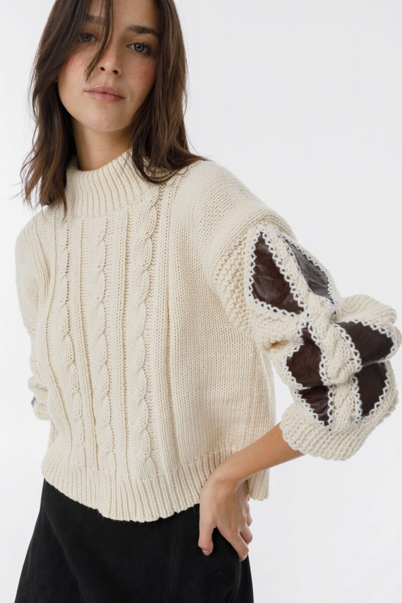 Sweater Leather Sakura Crudo/Marron