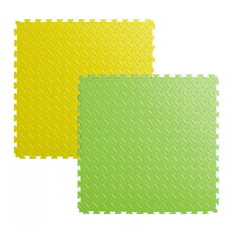 Alfombra de Goma Eva Knex 1M2 x 2CM de Espesor VERDE-AMARILLO
