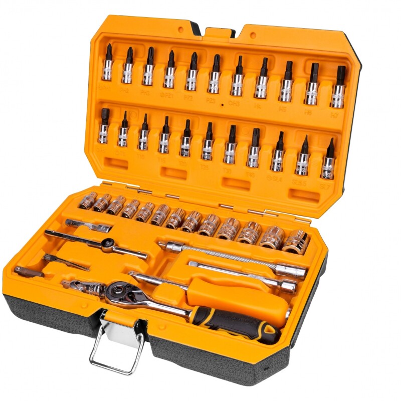 DINGQI JUEGO 46 PIEZAS DADOS 1/4 INDUSTRIAL CR-V Dingqi Juego 46 Piezas Dados 1/4 Industrial Cr-v