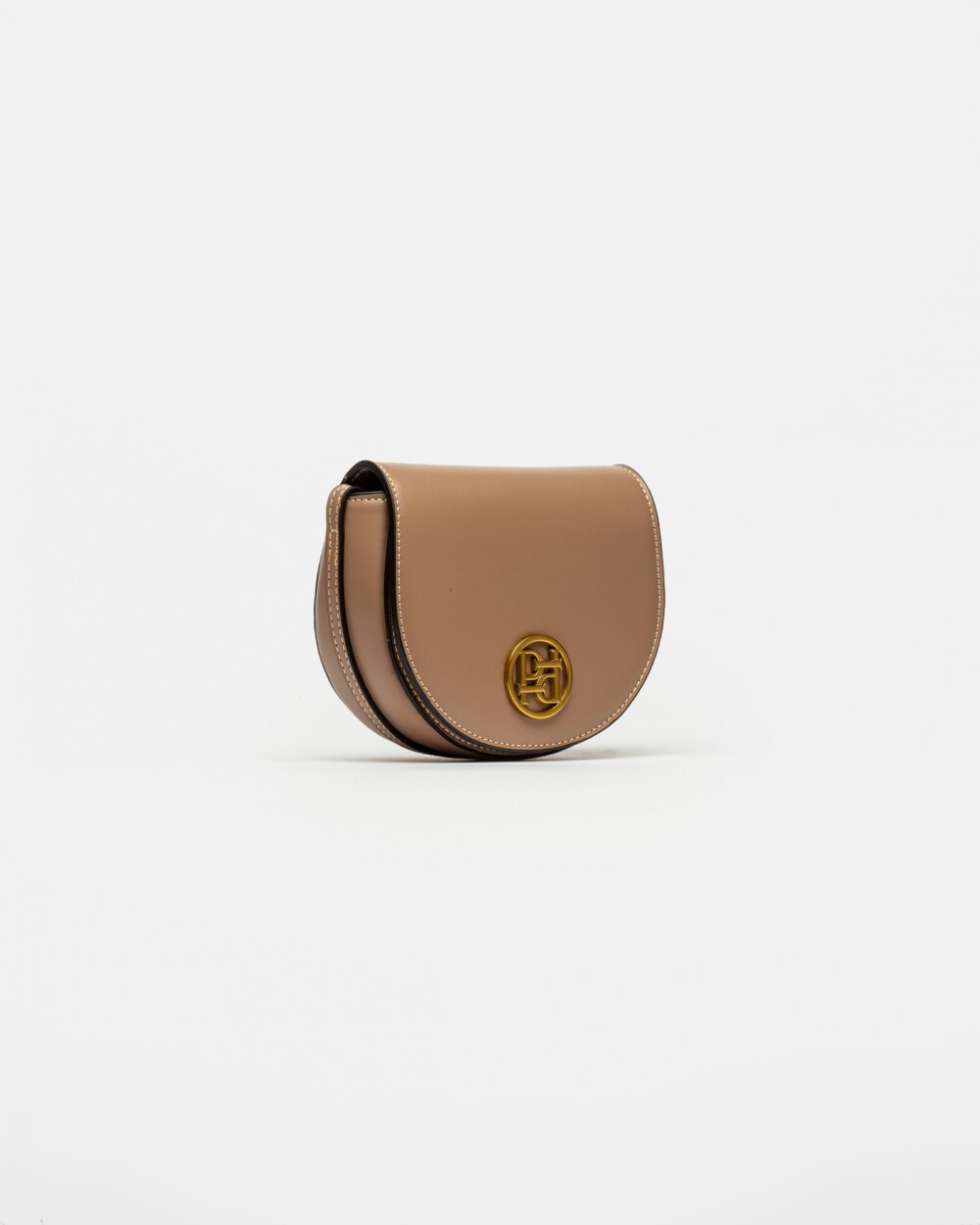 Bandolera Lady Saddler En Efecto Cuero Taupe