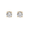 Caravanas Clásicas de oro amarillo 18k con circonias Caravanas Clásicas de oro amarillo 18k con circonias