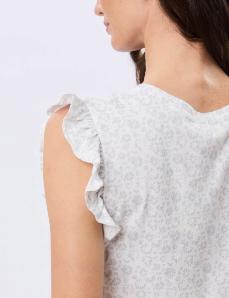 REMERA ESTAMPADA DE ALGODÓN Celeste