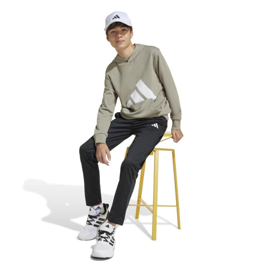 Canguro Infantil Adidas Essentials Jrs Beige Oscuro - Blanco