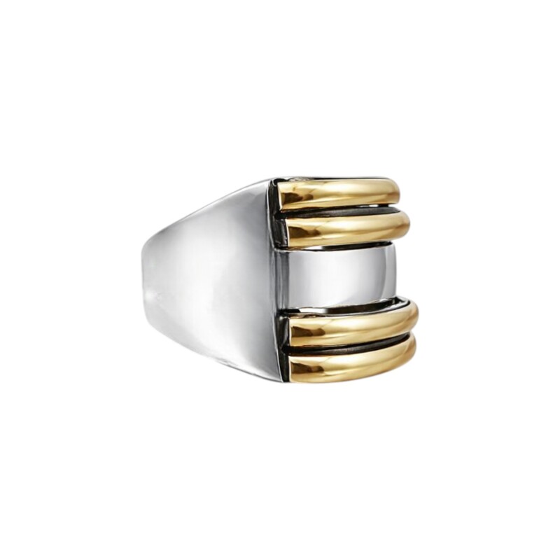 Anillo Varios-Plata y Oro-Sin Piedra-AN5145 sinpiedra