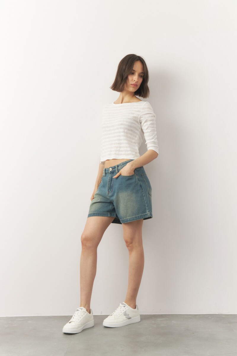 SHORT TORI Azul Antiguo