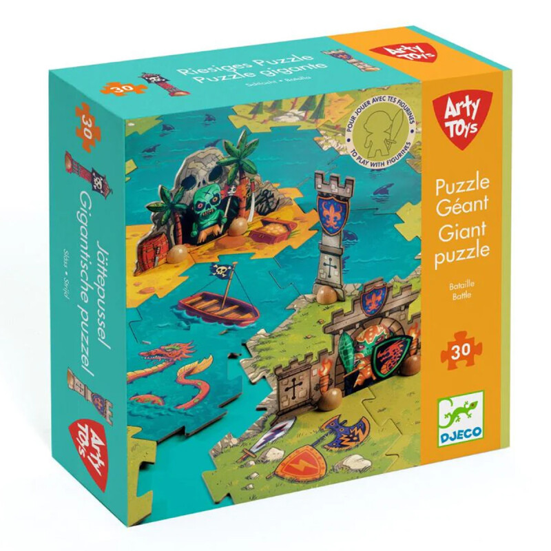 Puzzle Géant Batalla 30 piezas Djeco Puzzle Géant Batalla 30 piezas Djeco