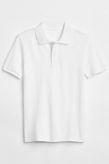 Remera Polo Básica Niño Optic White
