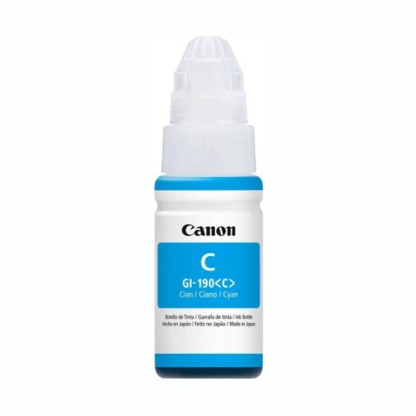 Botella De Tinta CANON GI-190 Cyan 70Ml Original Botella De Tinta CANON GI-190 Cyan 70Ml Original