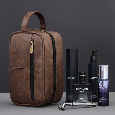 Neceser Bolso De Mano Masculino Marrón Oscuro
