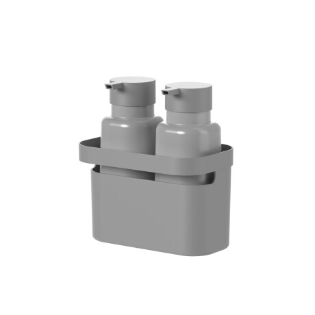 SET DISPENSADORES PLASTICO GRIS FLOW