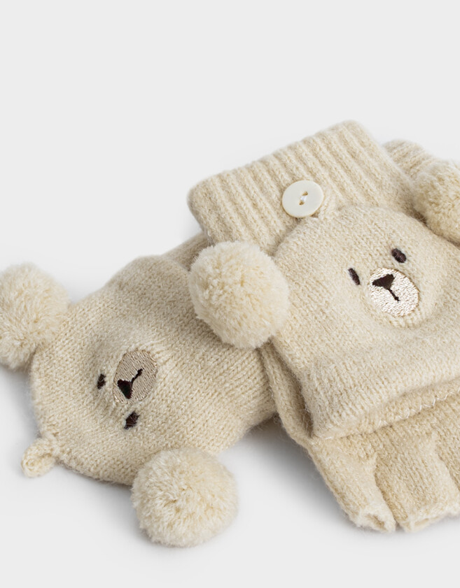 Guantes Infantiles Guantes Infantiles Mitones - Blanco Crudo