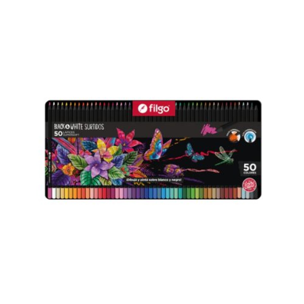 Filgo Color Resina Black White - Estuche Lata X 50 