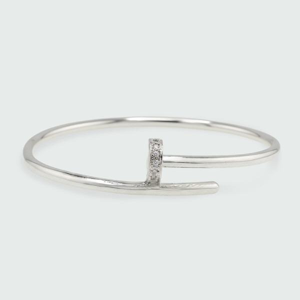 Pulsera Clava de MOON en Plata 925 con brillantes Pulsera Clava de MOON en Plata 925 con brillantes