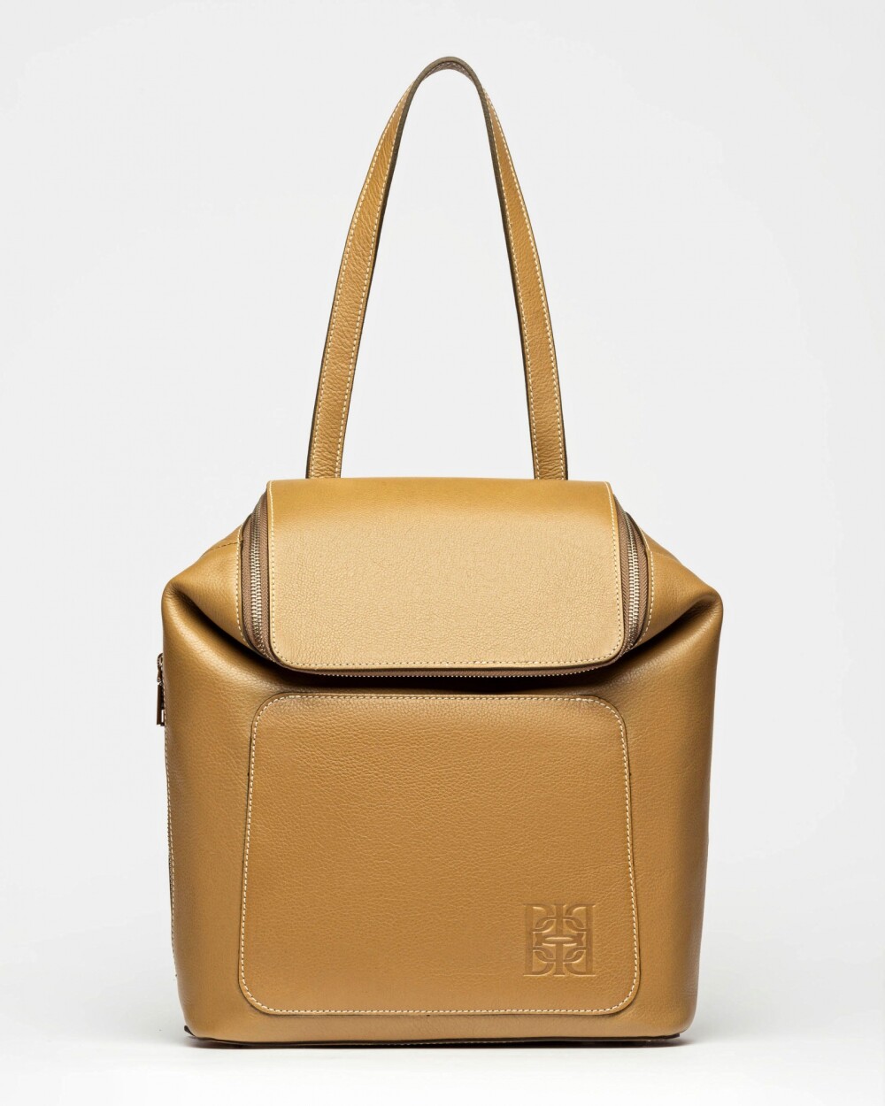 Mochila Mashenka en cuero vegetal liso Verde