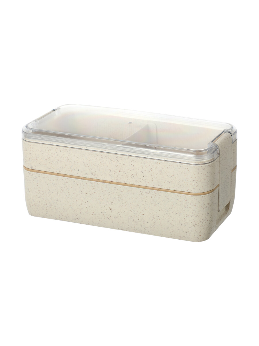 Bento box 1000ml con cubiertos - beige 