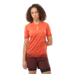 Salomon Remera manga corta S/Lab ultra tee AOP W para Mujer - Rojo Rojo