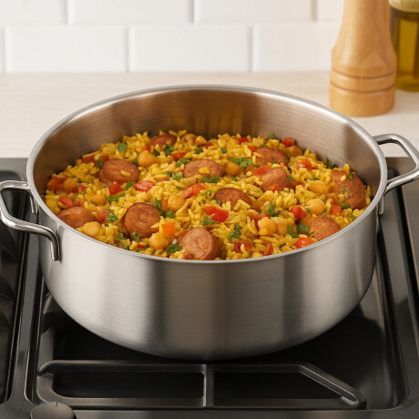 Cacerola inox con tapa 36x14 14.2 lts Cacerola inox con tapa 36x14 14.2 lts