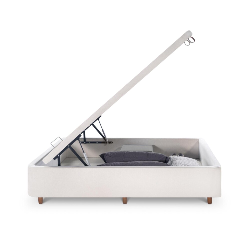 BOX BAÚL 2 PLAZAS MADERA NATURAL-BEIGE PREMIUM