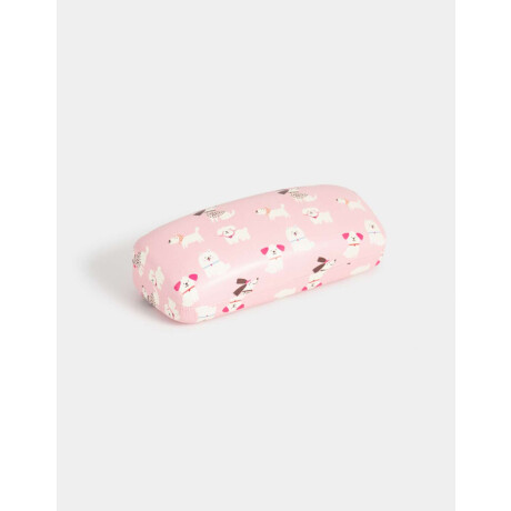 Estuche De Anteojos Estampado Rosa Claro