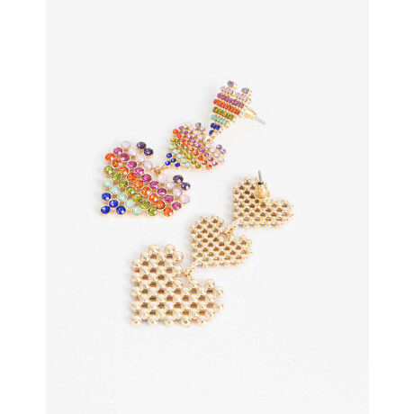 Aros Colgantes Largos Color Combinacion Multicolor