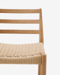 Taburete Analy respaldo madera maciza roble acabado natural y asiento cuerda 70cm FSC 100% Taburete Analy respaldo madera maciza roble acabado natural y asiento cuerda 70cm FSC 100%