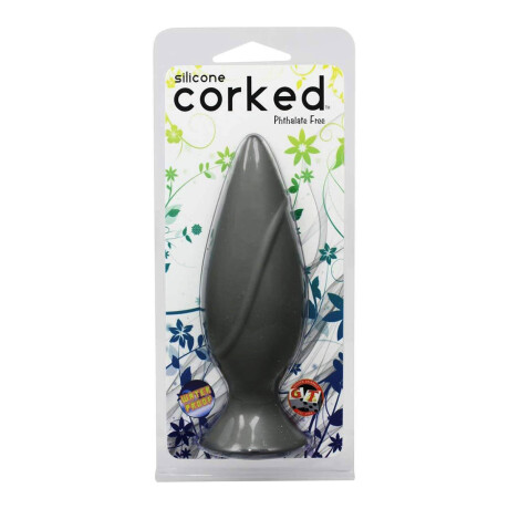 Plug Anal Silicona Corked Negro Plug Anal Silicona Corked Negro