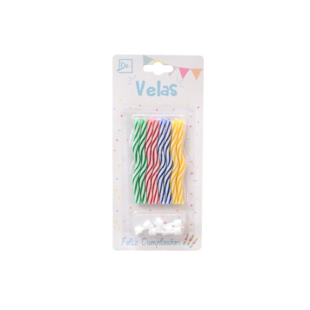 VELAS DE CUMPLEAÑOS DALI X 8 UNIDADES MULTICOLOR