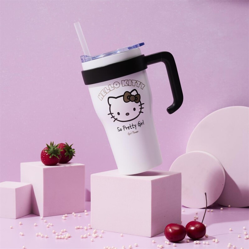 44-HK Vaso Termico Hello Kitty Noir