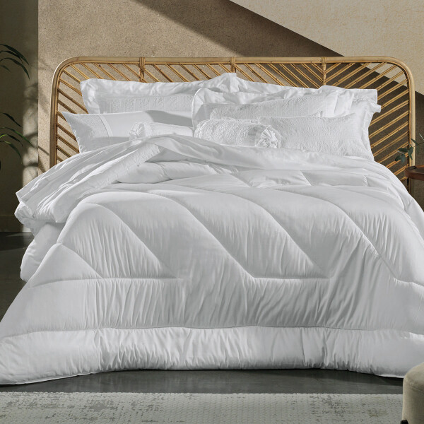 EDREDON RETRO ESENCIAL BLANCO - QUEEN