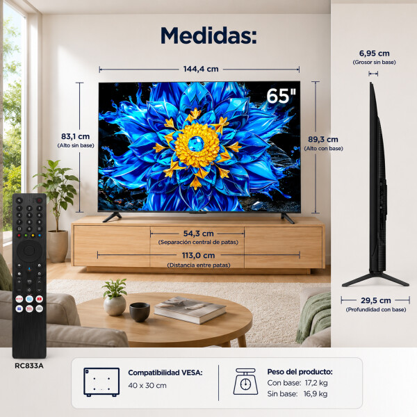 Smart Tv Tcl 65" Qled Mini Led 4k 65p8l TV 65 TCL QLED MINI LED 65P8L