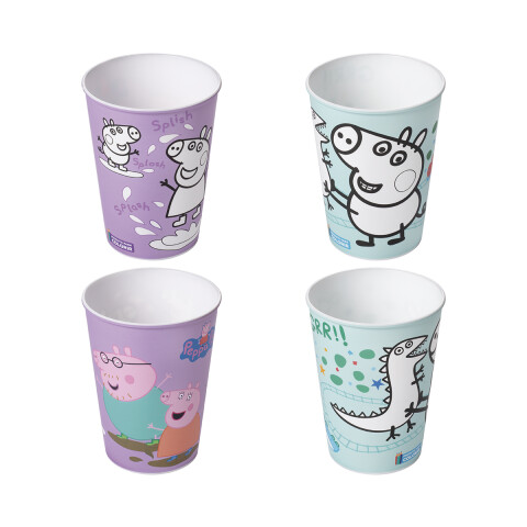 Vaso Plástico 320 ml Peppa Pig Diseños Surtidos U