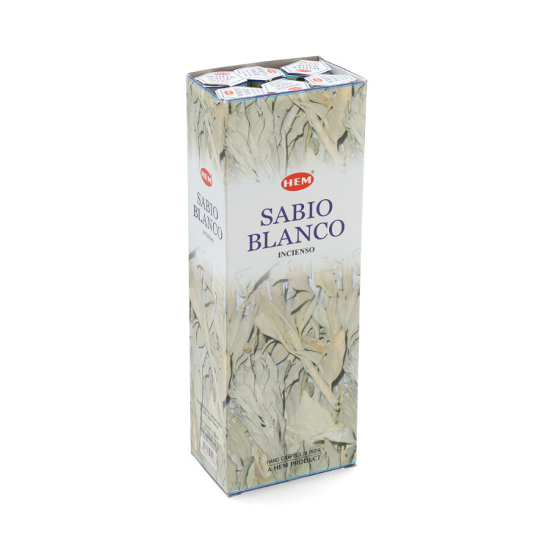 INCIENSO HEM CAJA HEXAGONAL X6 Salvia Blanca