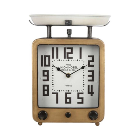 Reloj De Mesa Hierro 22X20X29Cm Paris Union Hotel