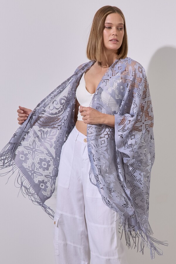 Kimono Calado GRIS