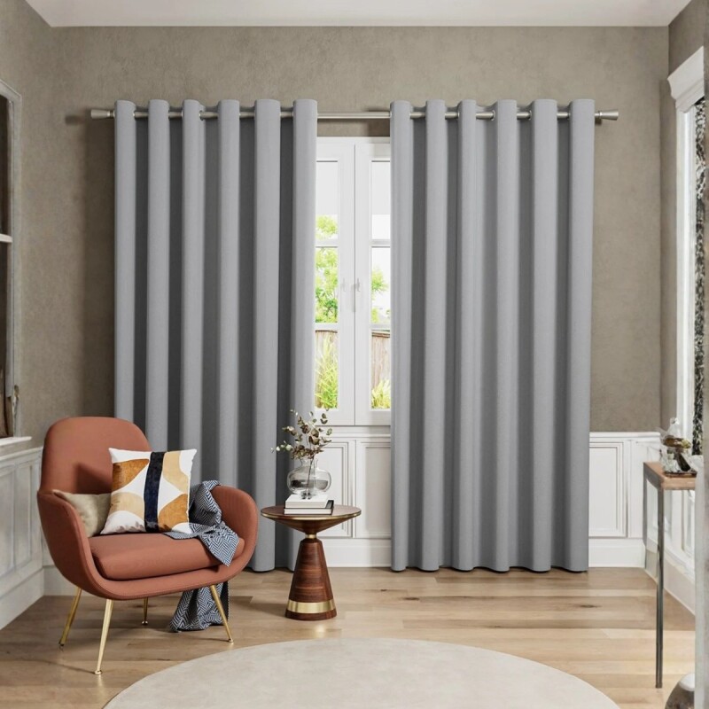Cortina 100% Blackout set 2 paños 135 x 220 GRIS