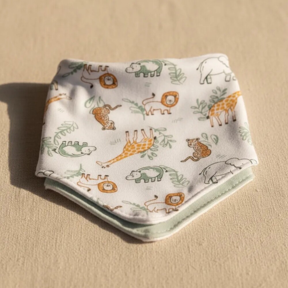 Set x3 baberos bandana GROW safari animals