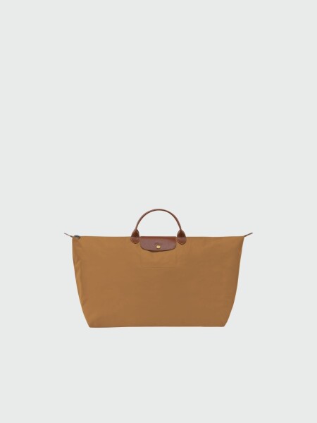 Longchamp -Bolso de viaje plegable con cierre y asa corta, Le pliage Beige