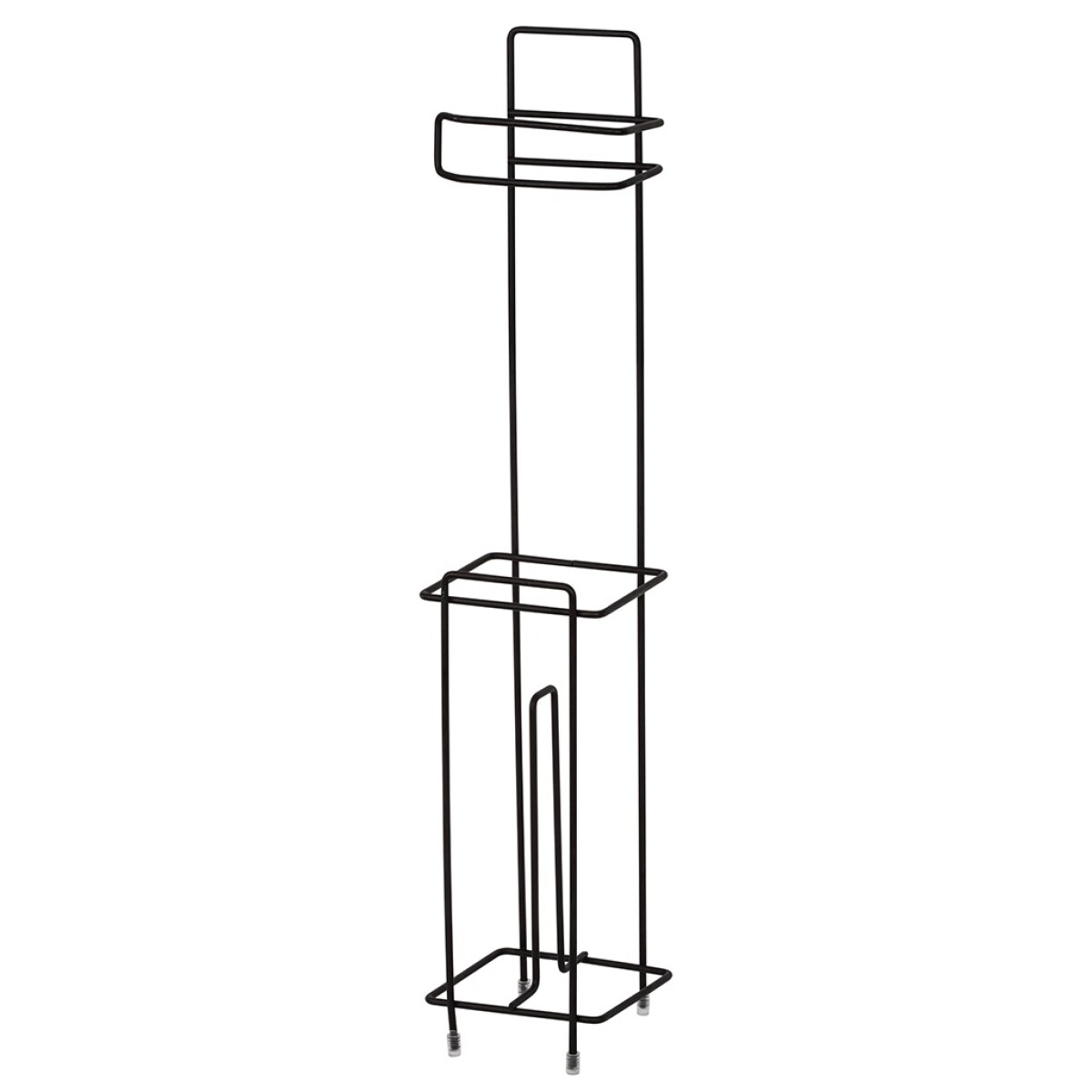 SOPORTE PAPEL HIGIENICO 12X13X64CM CROMADO NEGRO 
